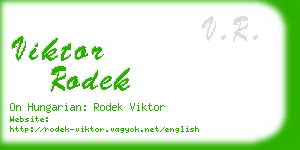 viktor rodek business card